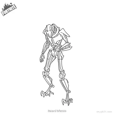 Free printable General Grievous 02 Coloring Page - Free PDF Printable Fortnite Coloring Sheets coloring page